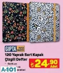 GIPTA 120 YAPRAK SERT KAPAK ÇİZGİLİ DEFTER GIPTA 120 YAPRAK SERT KAPAK ÇİZGİLİ DEFTER